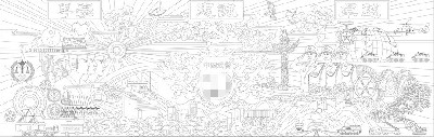 紅色黨建浮雕雕塑原創(chuàng)手繪設(shè)計稿