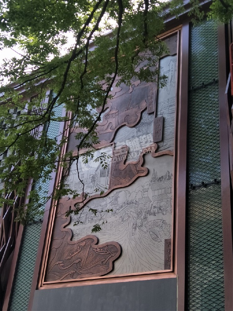 辦事處戶外墻壁紫銅黃銅浮雕畫(huà)定制